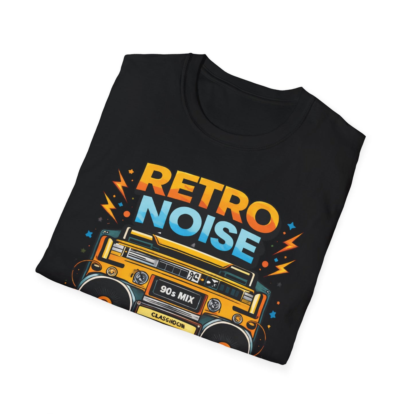 Retro Noise Boombox T-Shirt — "Good Noise Only" Vintage 80s Music Tee