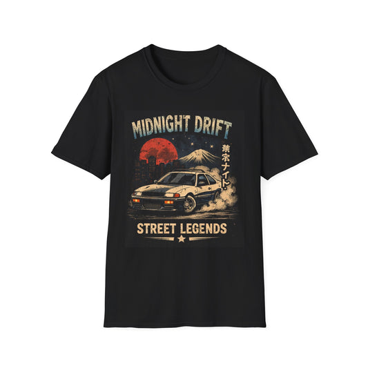 Midnight Drift Street Legends T-Shirt — JDM Retro Car Racing Tee