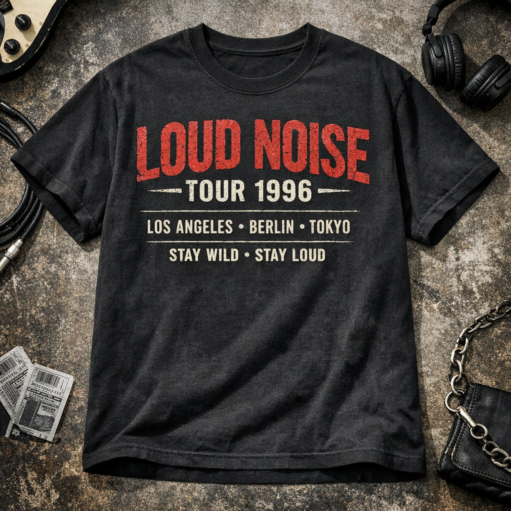 Vintage Rock Tour T-Shirt – Distressed Streetwear Graphic Tee