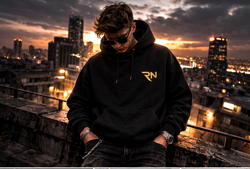 Retro Noise Hoodie — Vintage Band Logo Pullover