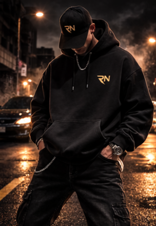 Retro Noise Hoodie — Vintage Band Logo Pullover