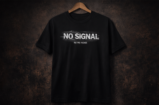 No Signal T-Shirt — Retro Grunge Distressed Graphic Tee