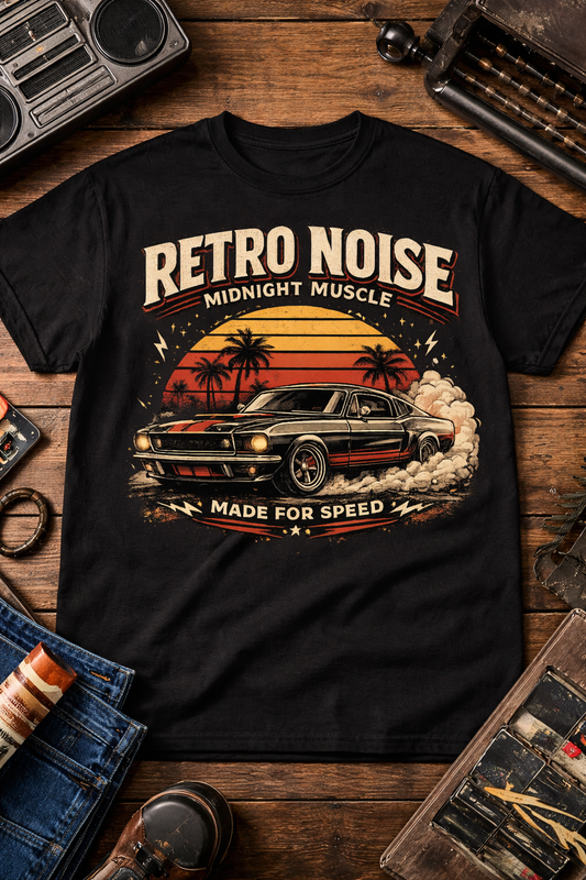 Retro Noise "Midnight Muscle" Vintage Muscle Car Tee