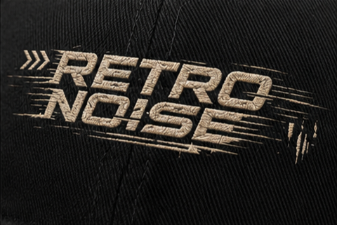 Retro Noise Low Profile Baseball Cap — Vintage Distressed Logo Hat
