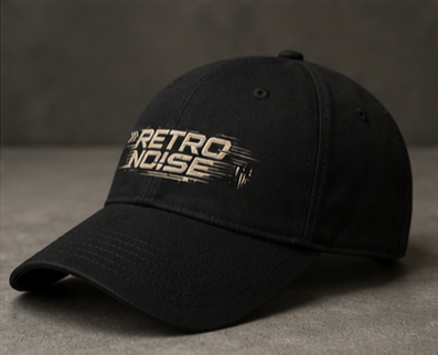 Retro Noise Low Profile Baseball Cap — Vintage Distressed Logo Hat