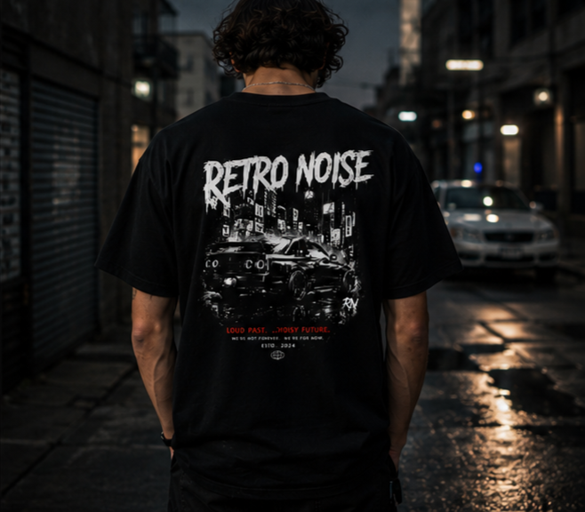 RW Retro Rider Logo T‑Shirt — Minimal Biker Graphic Tee