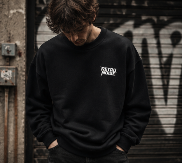 Chaos Graphic Sweatshirt — Bold Distressed Back Print Crewneck
