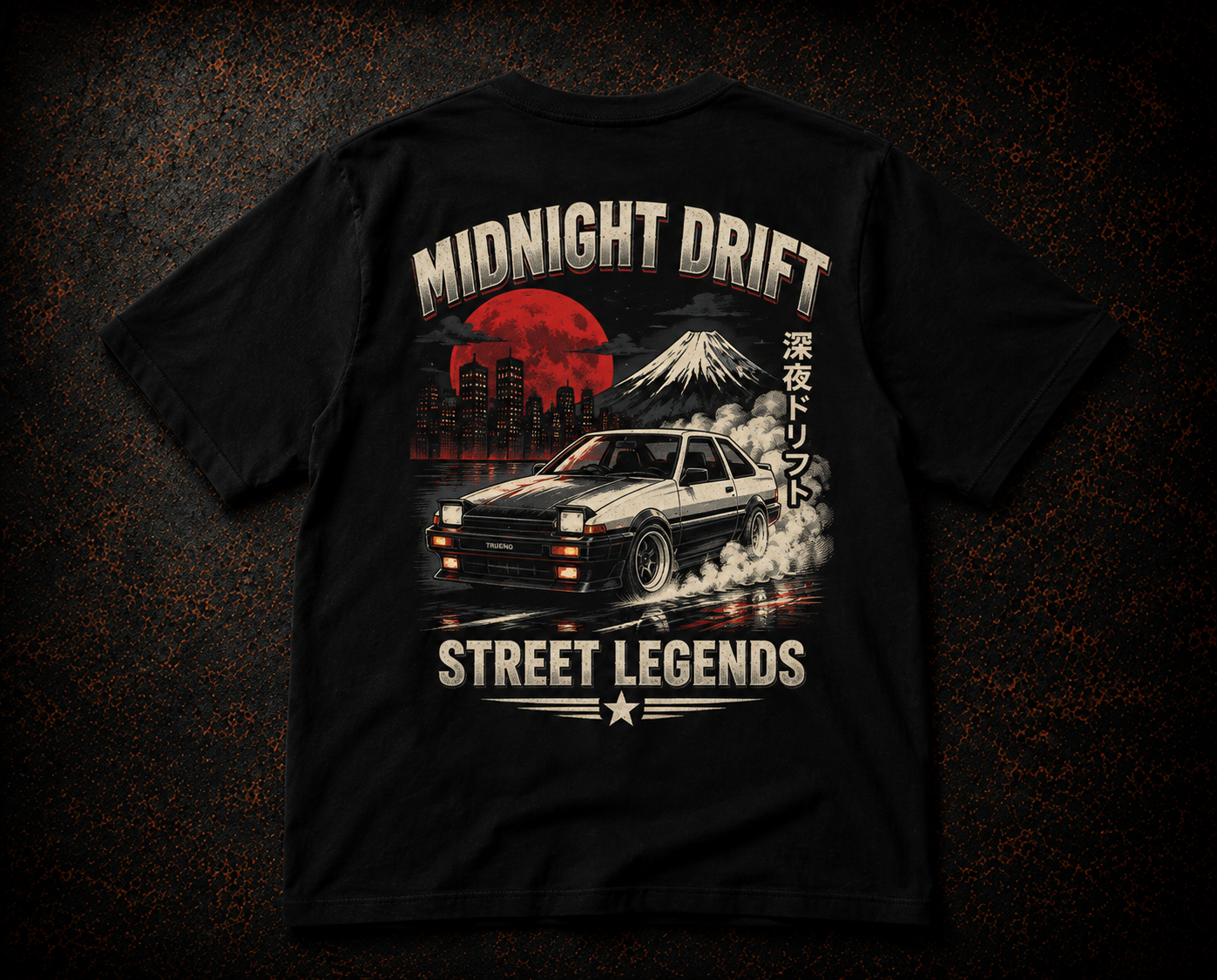Midnight Drift Street Legends T-Shirt — JDM Retro Car Racing Tee