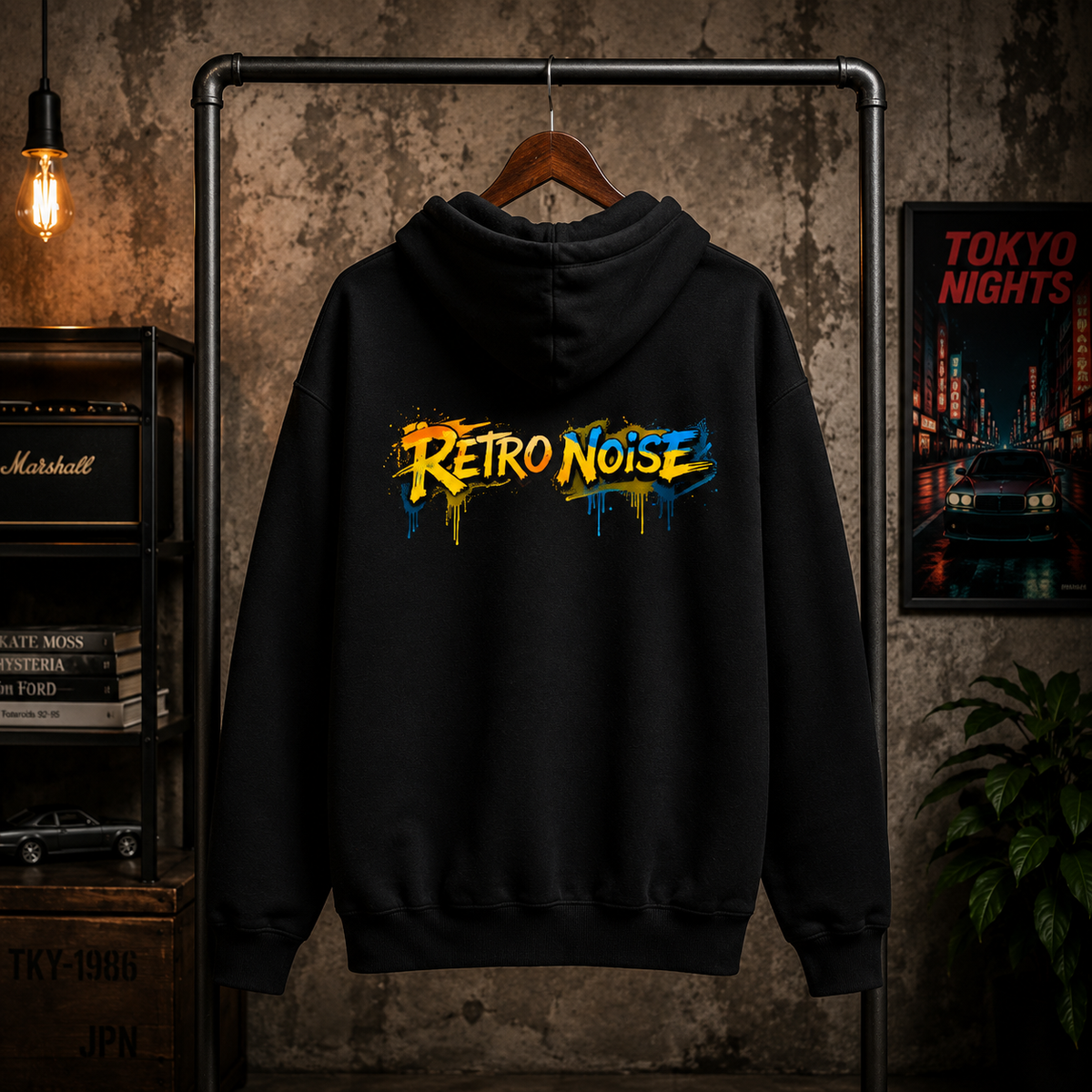 RetroNoise Graffiti Logo Hoodie | Retro gaming, street art style