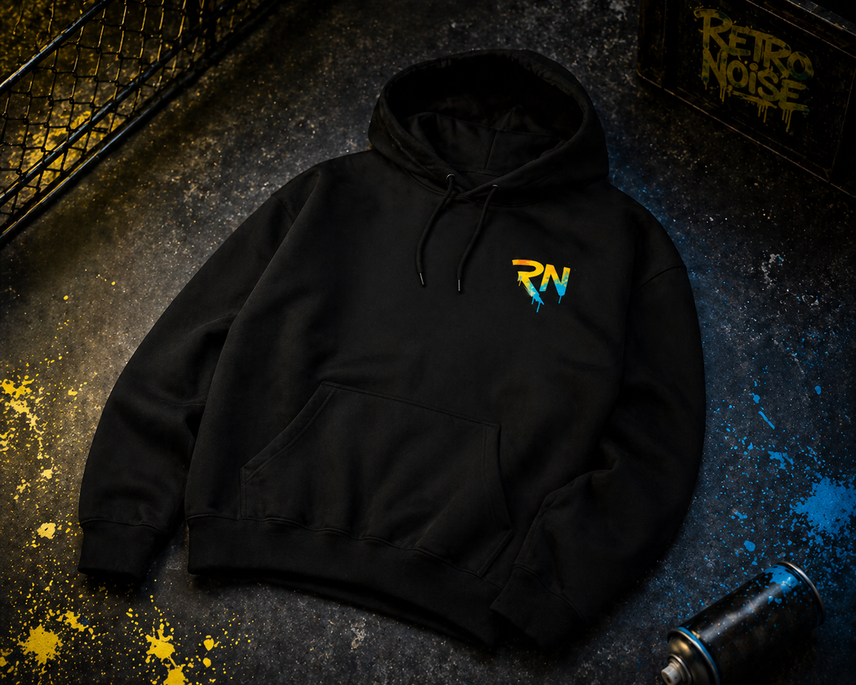 RetroNoise Graffiti Logo Hoodie | Retro gaming, street art style